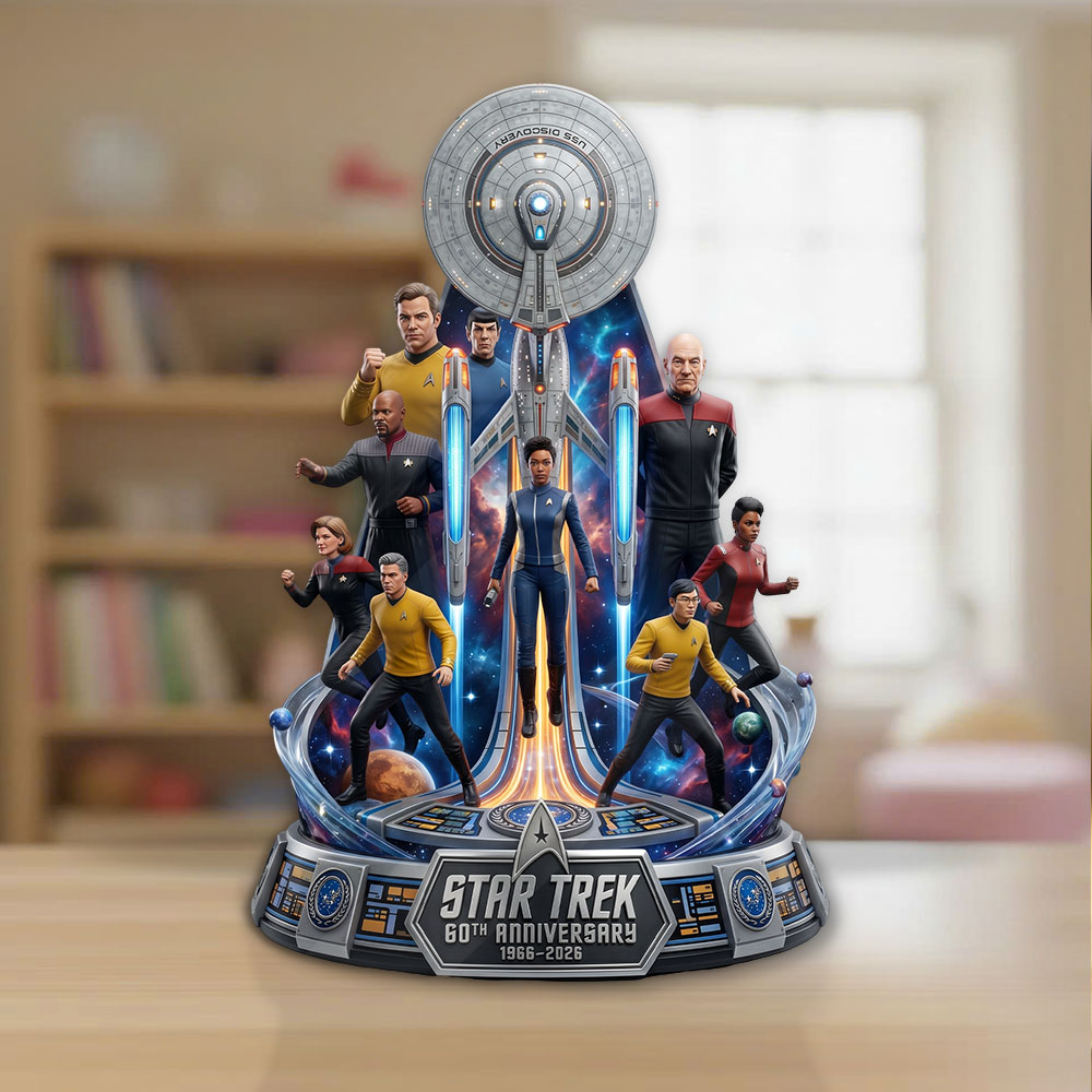Star Trek 60th Anniversary 2026 Custom Shape Acrylic Plaque – TMTHU6644