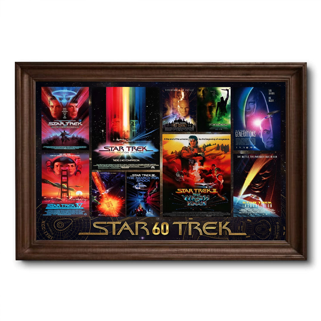 Star Trek 60th Anniversary 2026 Rectangle Canvas With Inner Frame – TMTHU5542