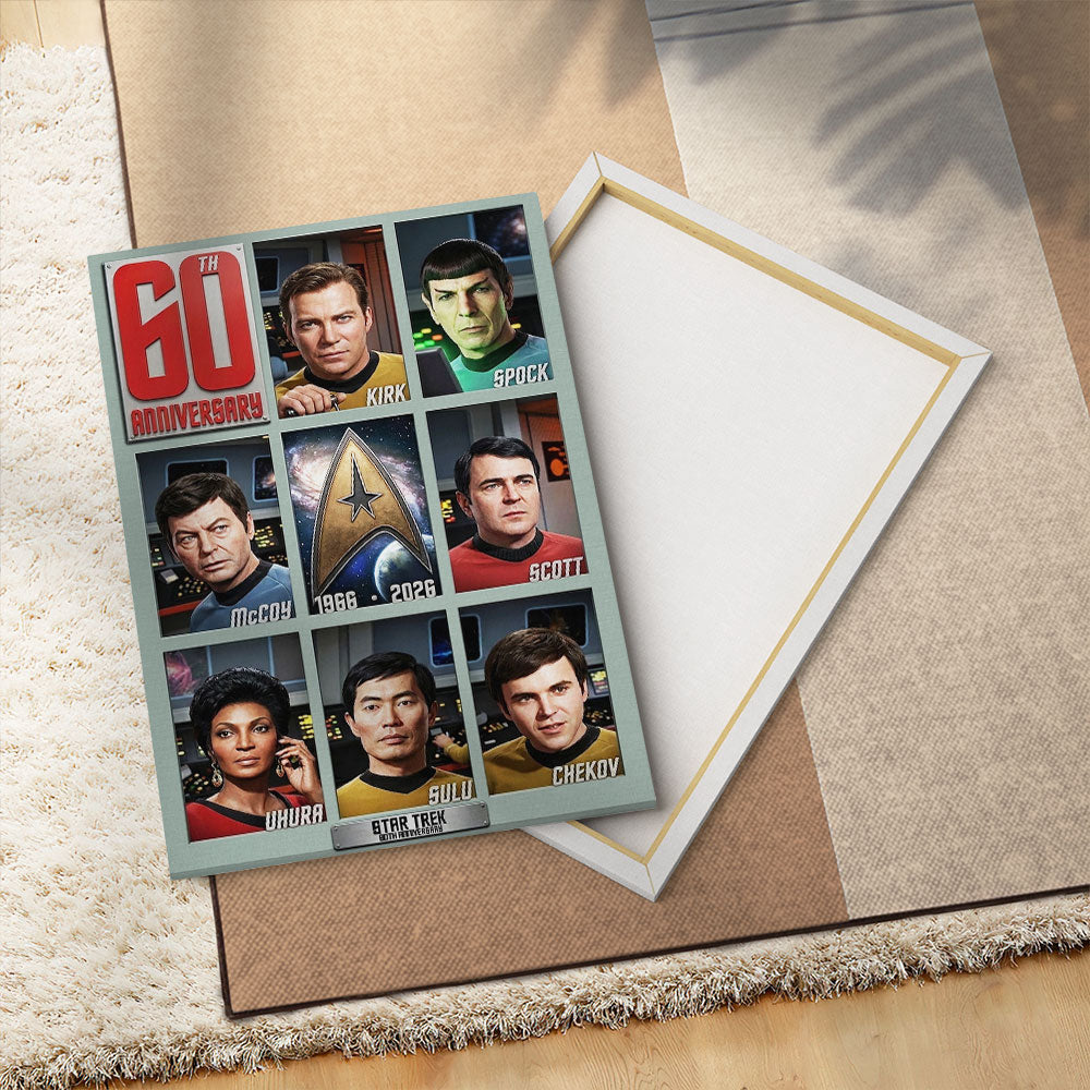 Star Trek 60th Anniversary 2026 Rectangle Canvas With Inner Frame – TMTHU6096