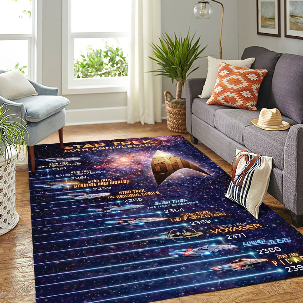 Star Trek 60th Anniversary 2026 Rectangular Rug – TMTHU7747