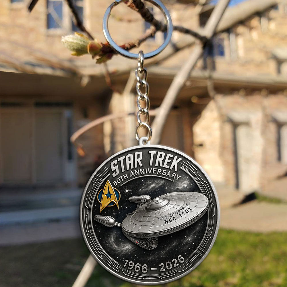 Star Trek 60th Anniversary Custom Shape 2-sided Keychain – MAITM14295