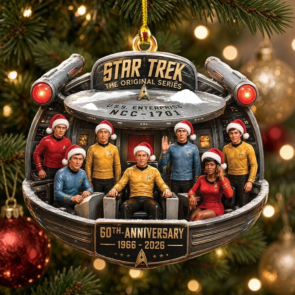Star Trek 60th Anniversary Custom Shape 2-side Printed Acrylic Ornament – MAITM15295