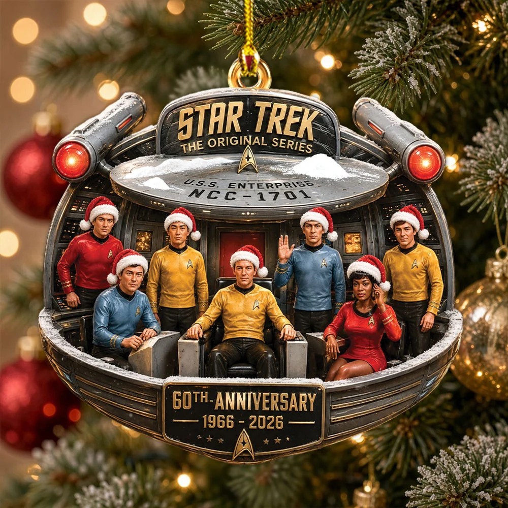 Star Trek 60th Anniversary Custom Shape 2-side Printed Acrylic Ornament – MAITM15295