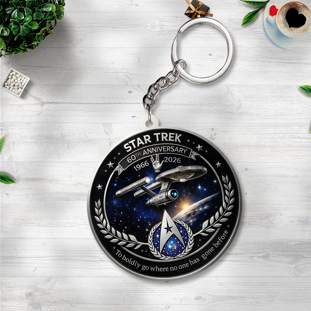 Star Trek 60th Anniversary Custom Shape 2-sided Keychain – TANTN21243