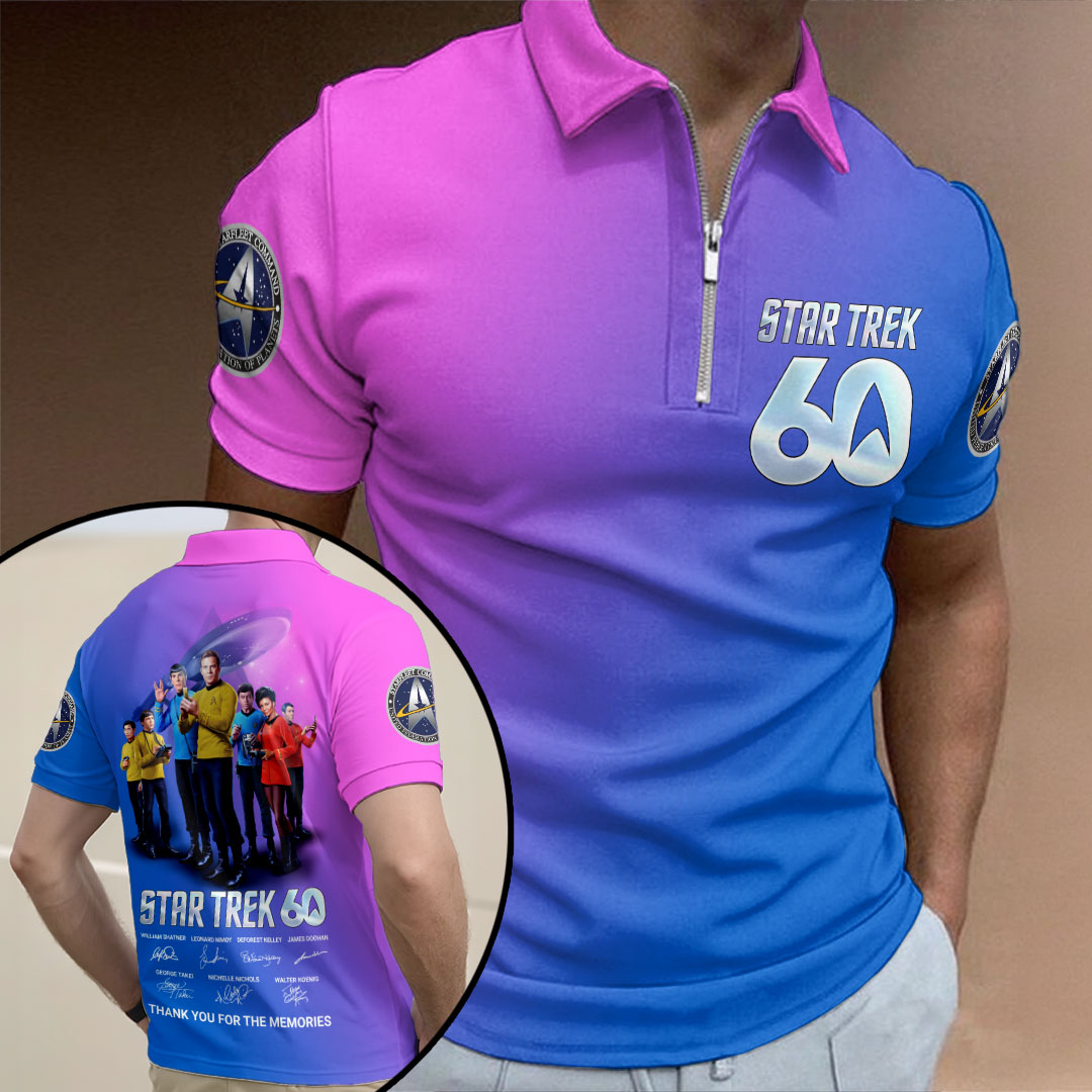 Star Trek 60th Anniversary Zip Polo Shirt – HOATT16407