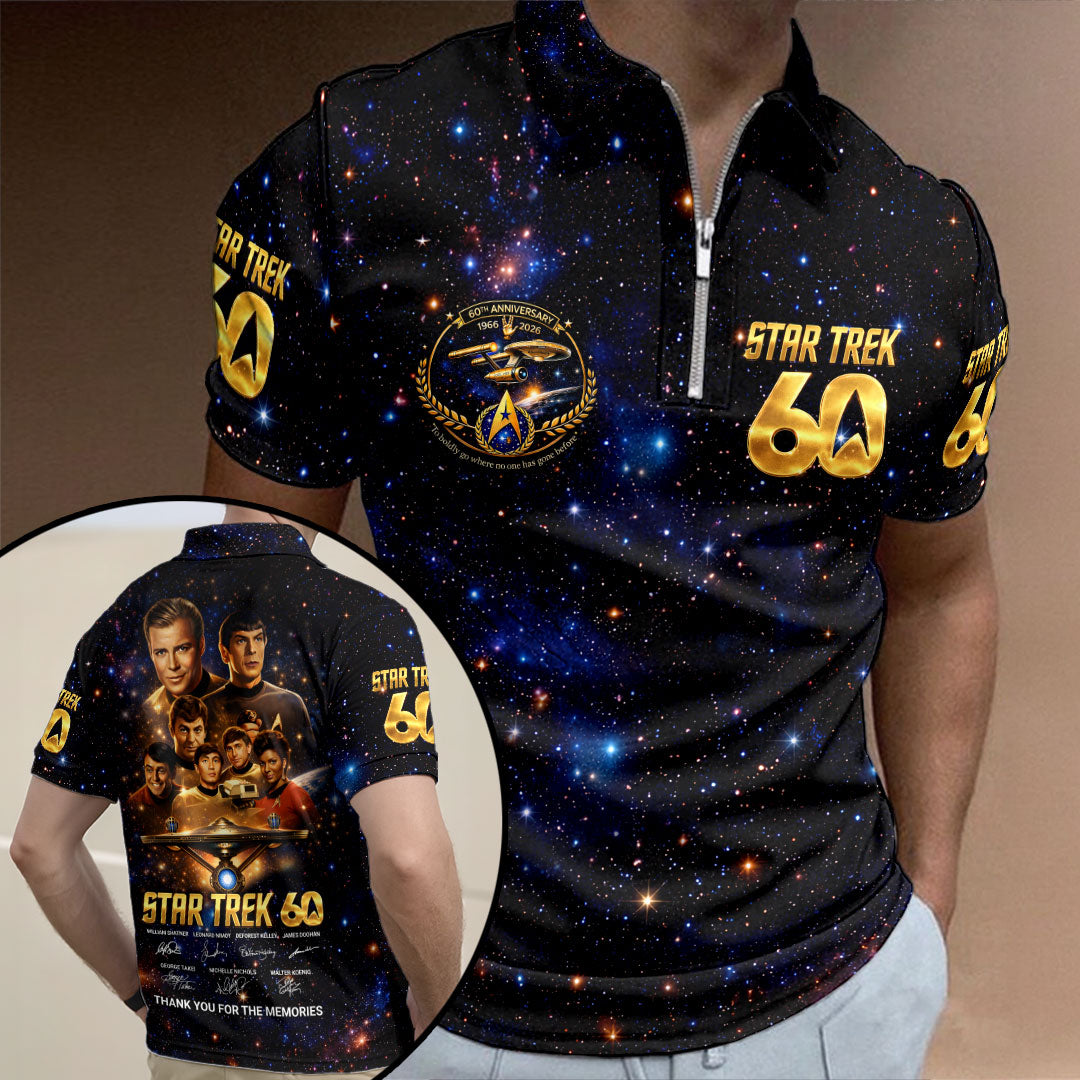 Star Trek 60th Anniversary Zip Polo Shirt – HOATT16408