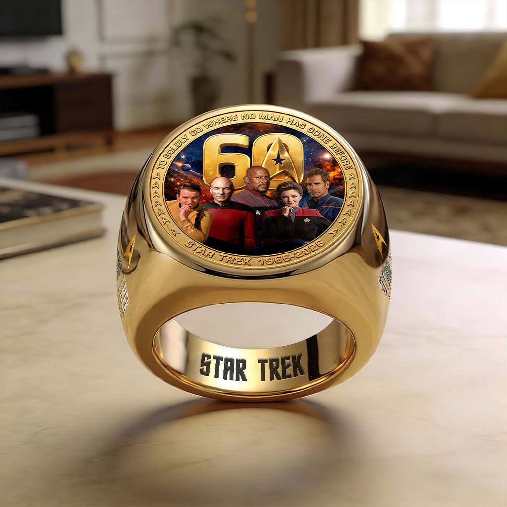 Star Trek 60th Anniversary 3D Engraved Ring – HOATT17827