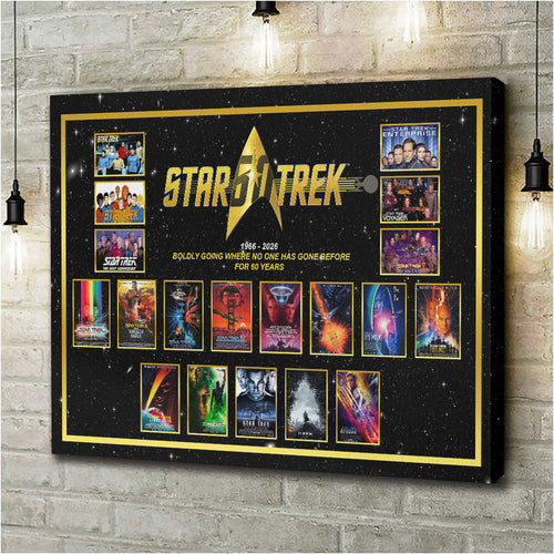 Star Trek 60th Anniversary Rectangle Canvas With Inner Frame – HOATT14217