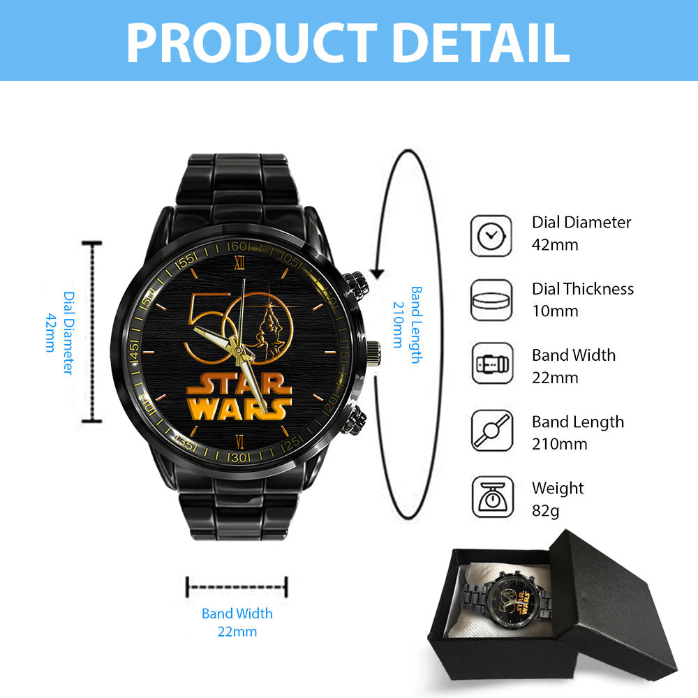 Star Wars 50 Years Black Stainless Steel Watch – HOATT12441