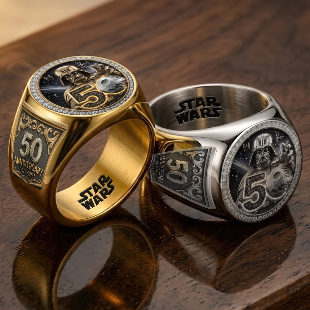 Star Wars 50th Anniversary 3D Engraved Ring – TMTHU6649