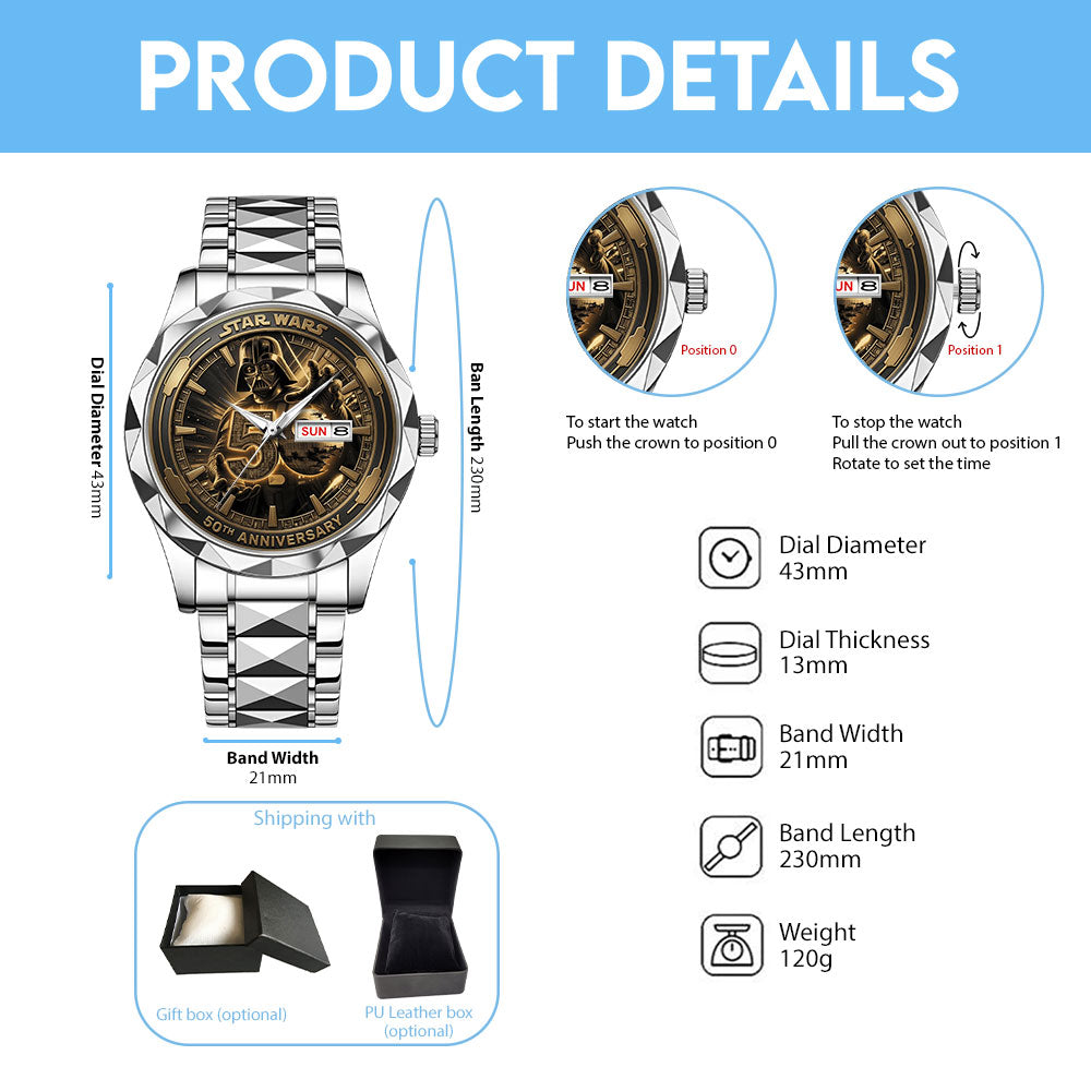 Star Wars 50th Anniversary Alloy Luxury Quartz Watch – TMTHU6666