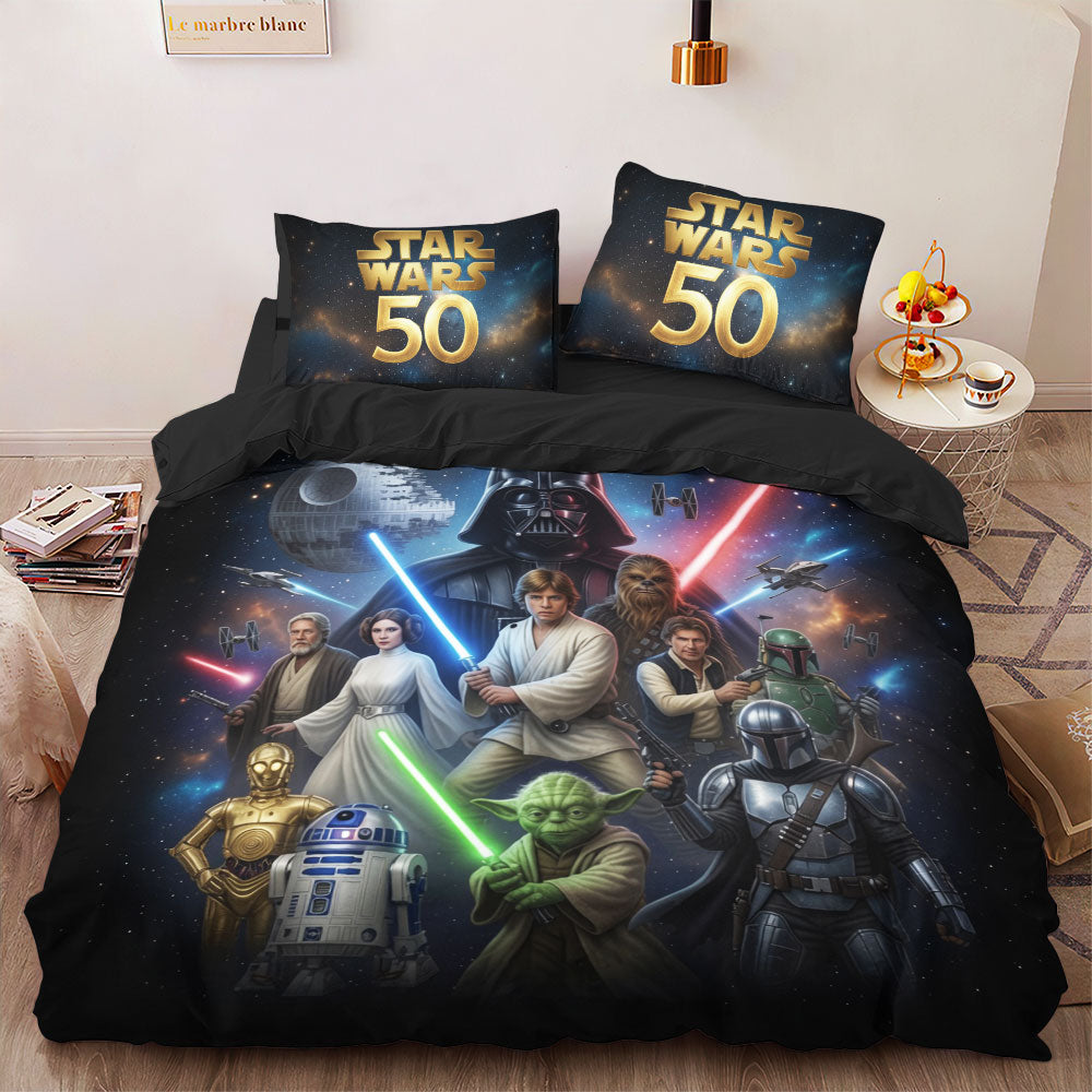 Star Wars 50th Anniversary 3-Piece Duvet Bedding Set – TMTHU7473