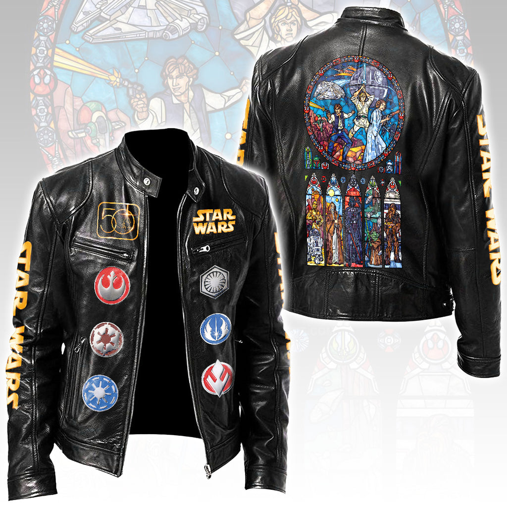 Star Wars 50th Anniversary Motorcycle Leather Jacket – HOATT16828