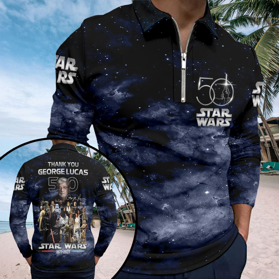 Star Wars 50th Anniversary Zip Polo Shirt – HOATT17443