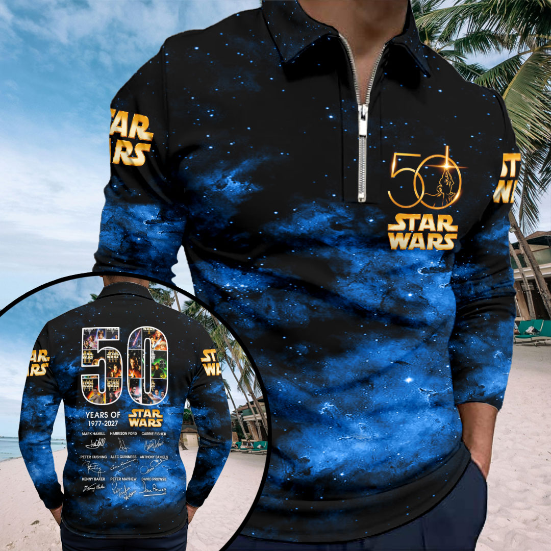Star Wars 50th Anniversary Zip Polo Shirt – HOATT17545