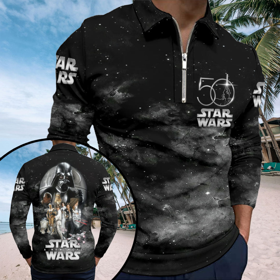 Star Wars 50th Anniversary Zip Polo Shirt – HOATT17675