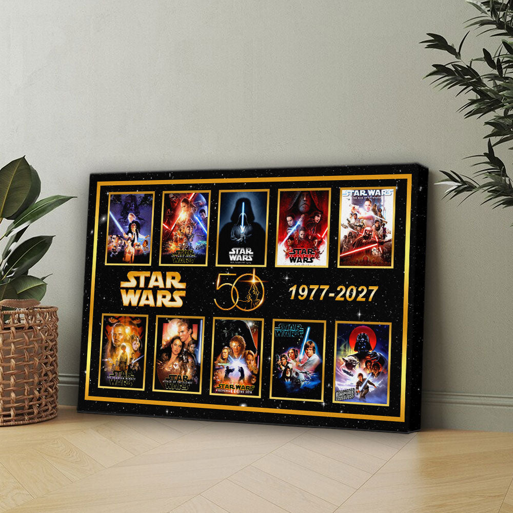 Star Wars 50th Anniversary Rectangle Canvas With Inner Frame – HOATT16454