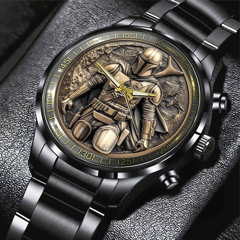 Star Wars Black Stainless Steel Watch – MAITM 11015