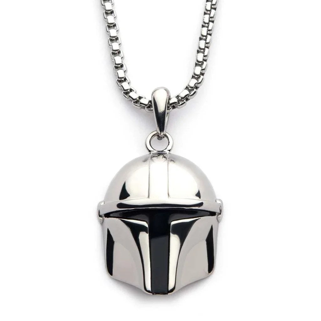 Star Wars Mandalorian Helmet Pendant Necklace – MAITMDROP143