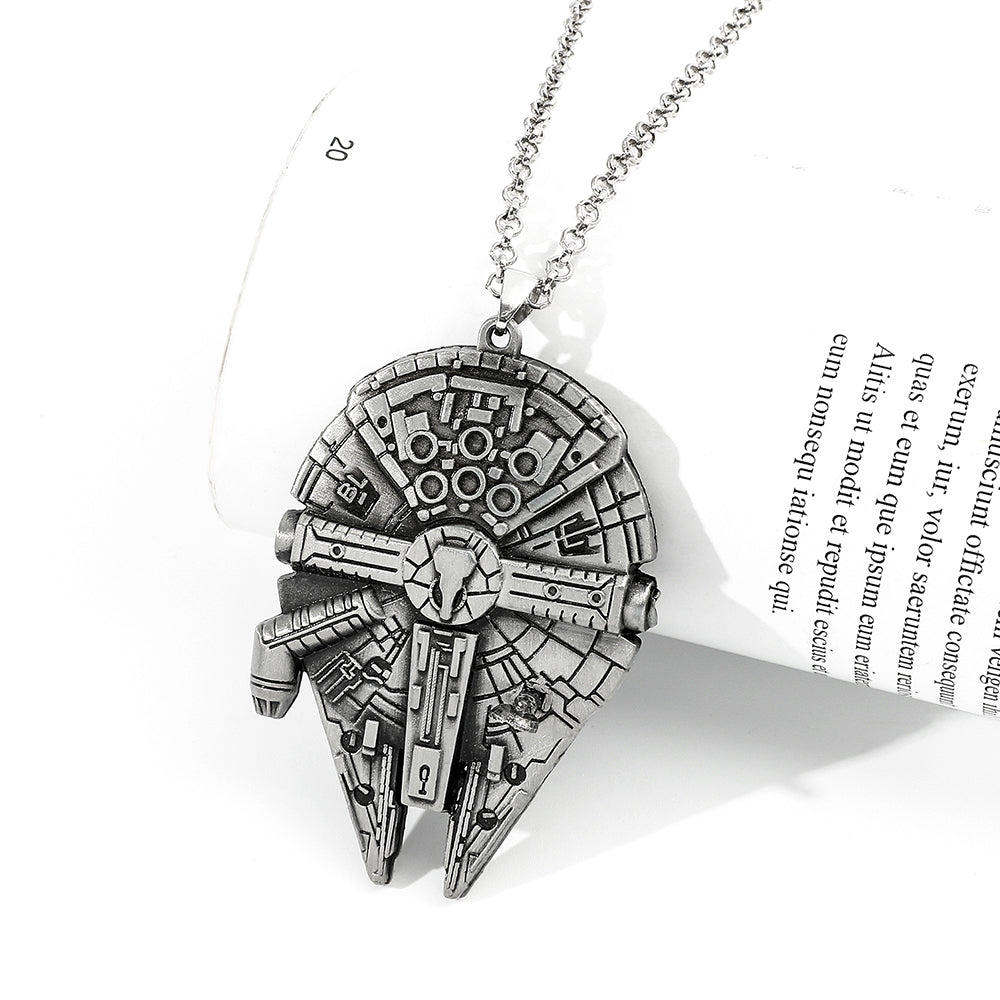 Star Wars Millennium Falcon Spaceship Pendant Necklace – MAITMDROP144