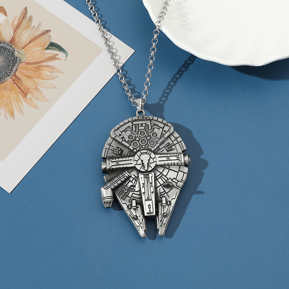 Star Wars Millennium Falcon Spaceship Pendant Necklace – MAITMDROP144