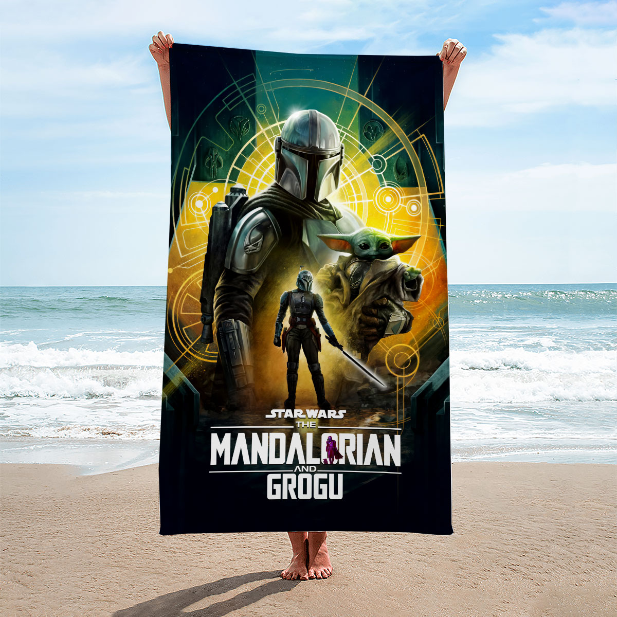 Star Wars: The Mandalorian and Grogu Rectangle Beach Towel – HOATT18226