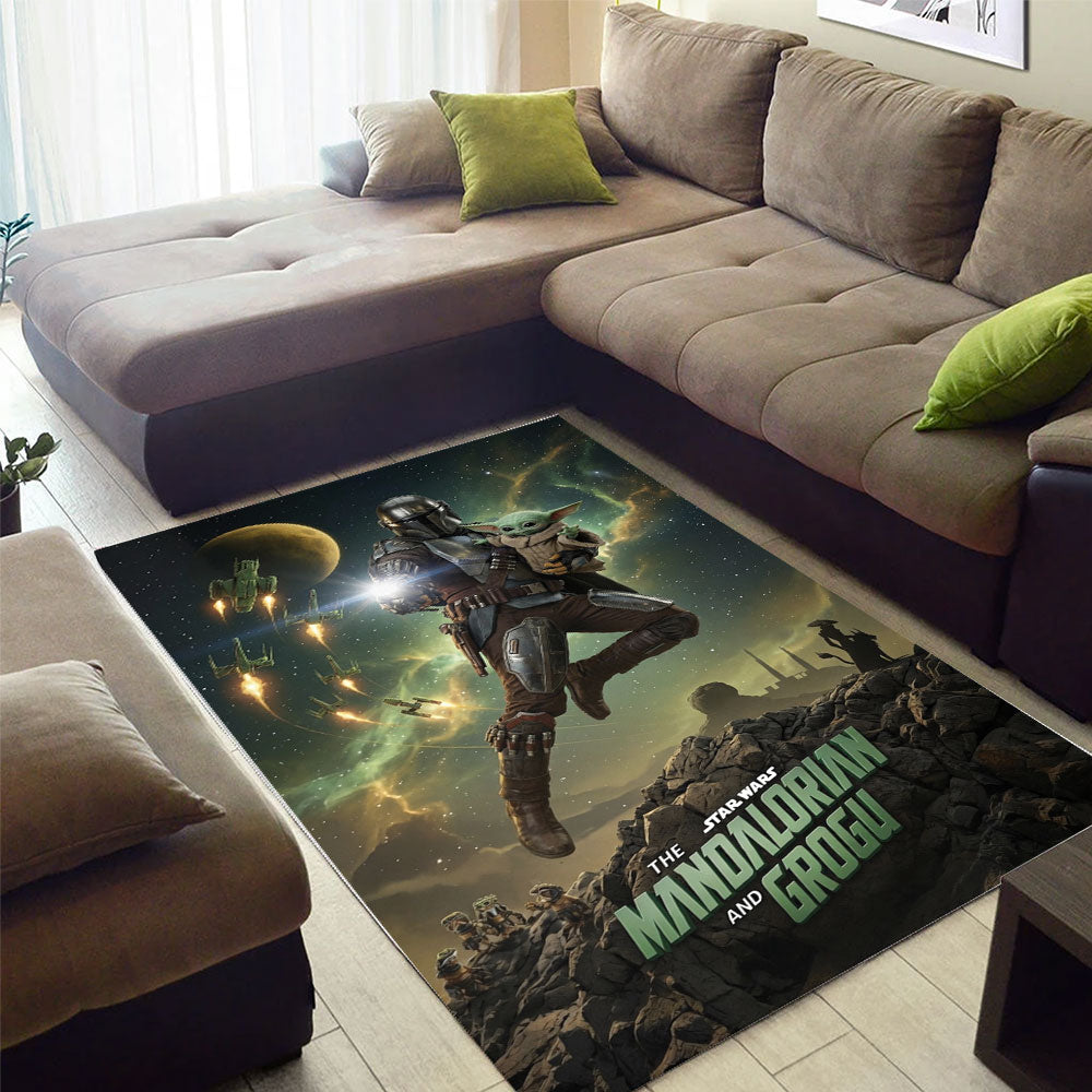 Star Wars: The Mandalorian and Grogu Rectangular Rug – TMTHU6950