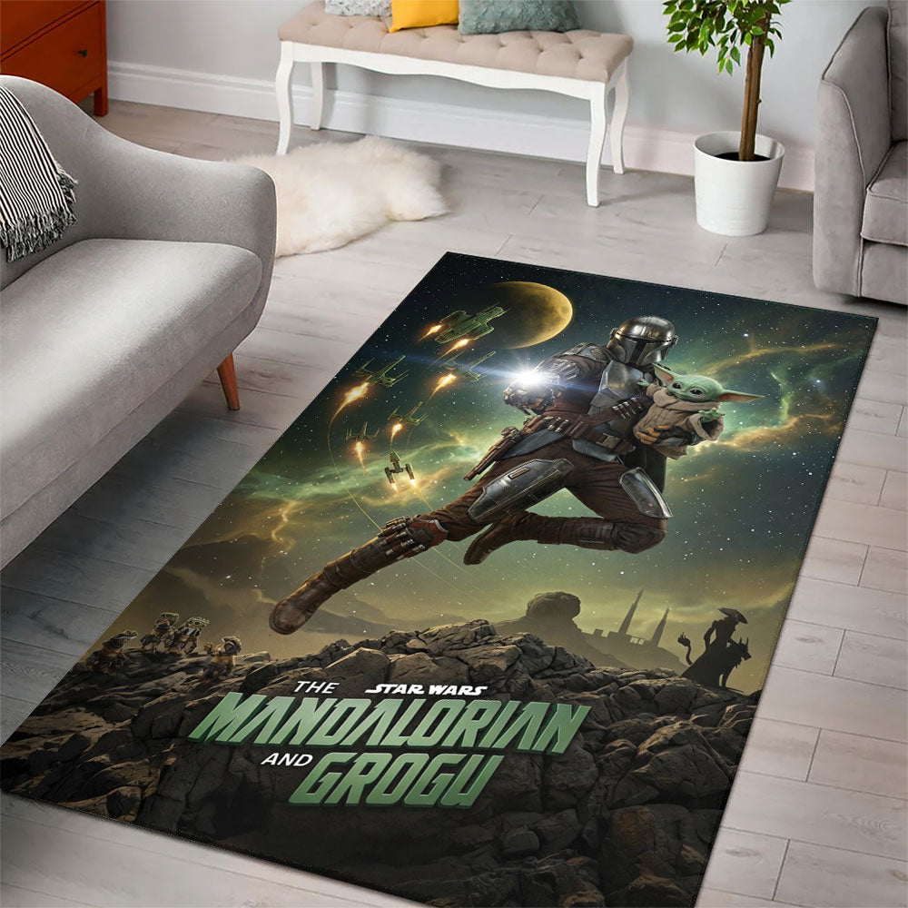 Star Wars: The Mandalorian and Grogu Rectangular Rug – TMTHU6950