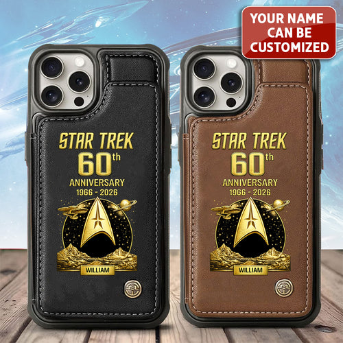 Personalized Star Trek 60th Anniversary Leather Wallet Phone Case – VANDH4009