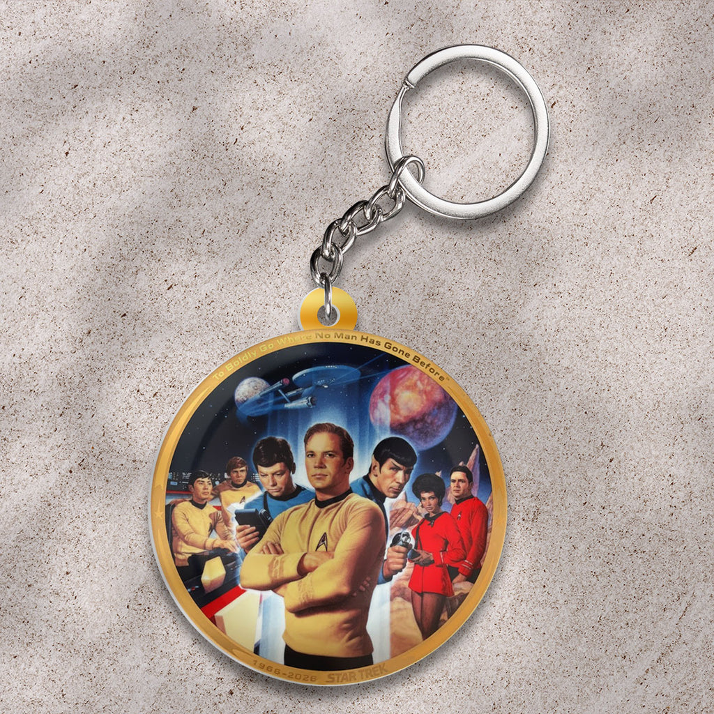 Star Trek: The Original Series 60th Anniversary Custom Shape 2-sided Keychain – HOATT13636