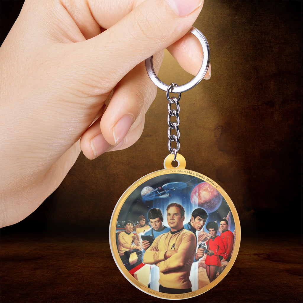 Star Trek: The Original Series 60th Anniversary Custom Shape 2-sided Keychain – HOATT13636