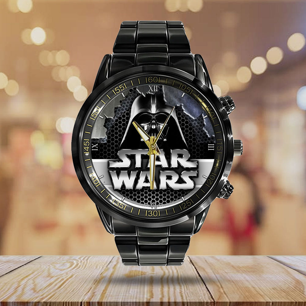 Star Wars Black Stainless Steel Watch – GNE 322