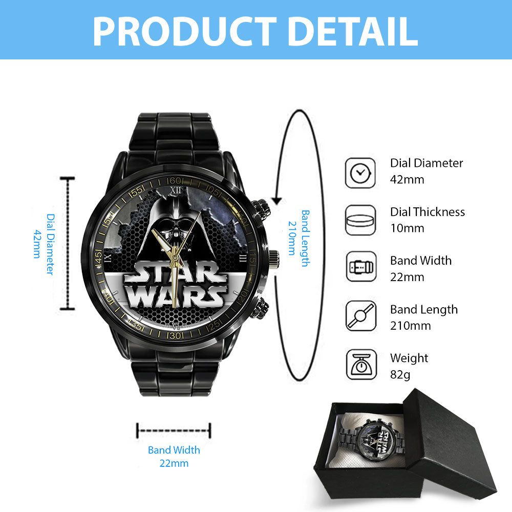 Star Wars Black Stainless Steel Watch – GNE 322