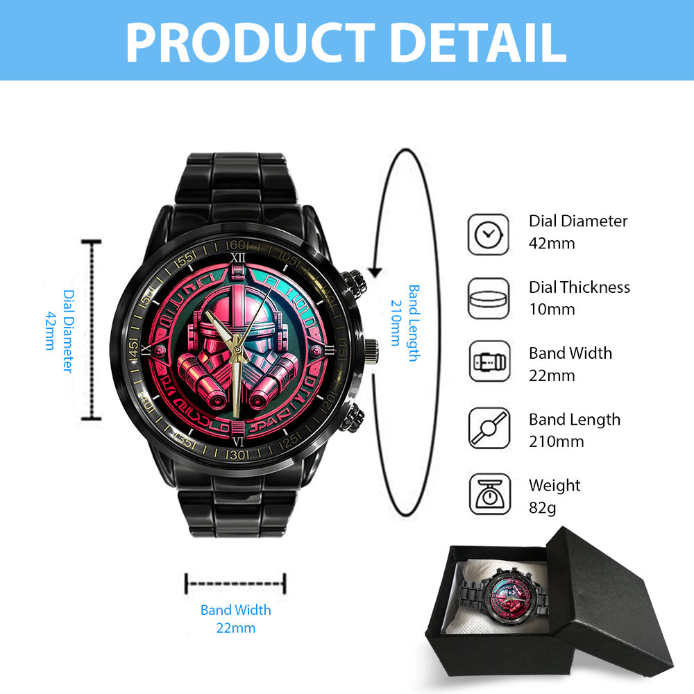 Star Wars Black Stainless Steel Watch – GNE 353