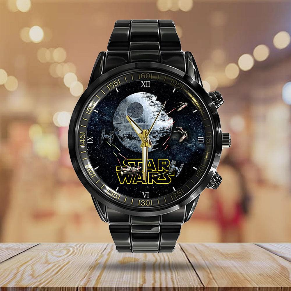 Star Wars Black Stainless Steel Watch – GNE 386