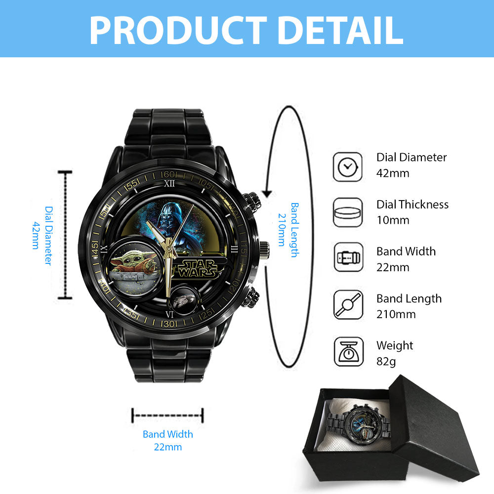Star Wars Black Stainless Steel Watch – VANDH 2747