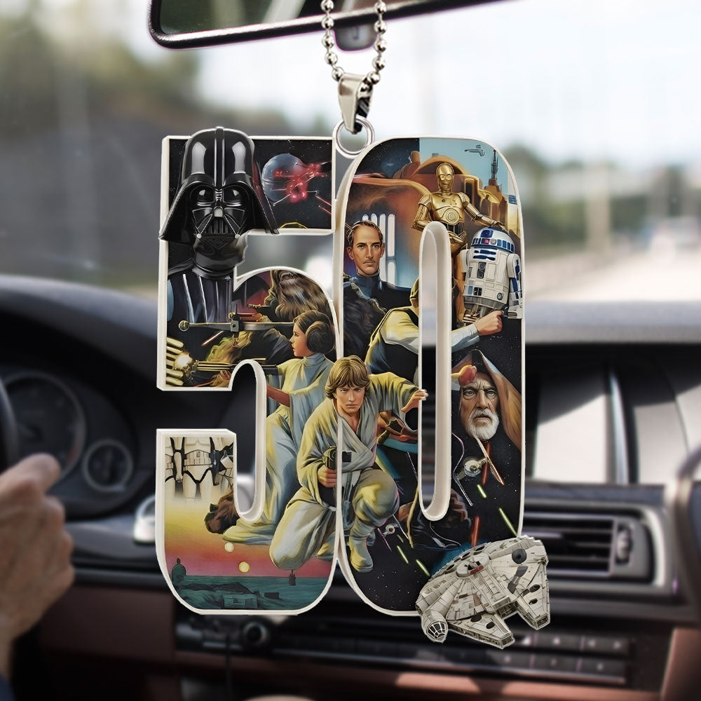 Star Wars 50th Anniversary Custom shape 1-sided Acrylic Car Ornament – TMTHU4100