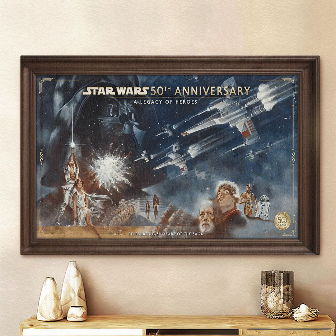 Star Wars 50th Anniversary Rectangle Canvas With Inner Frame – TMTHU4152