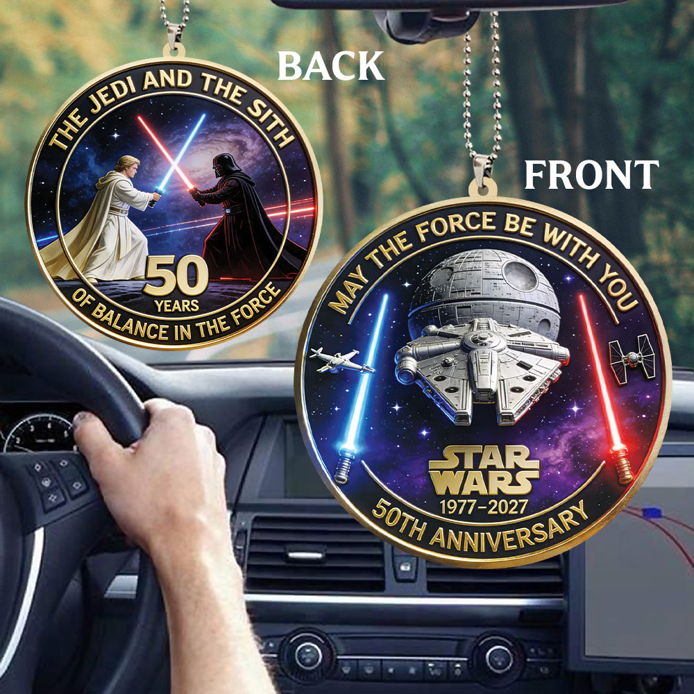Star Wars 50th Anniversary 2027 Custom shape 2-sided Acrylic Car Ornament – MAITM14928