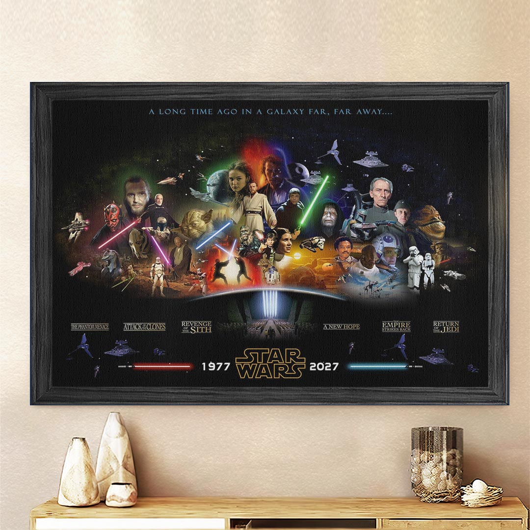 Star Wars 50th Anniversary Rectangle Canvas With Inner Frame – HOATT17580