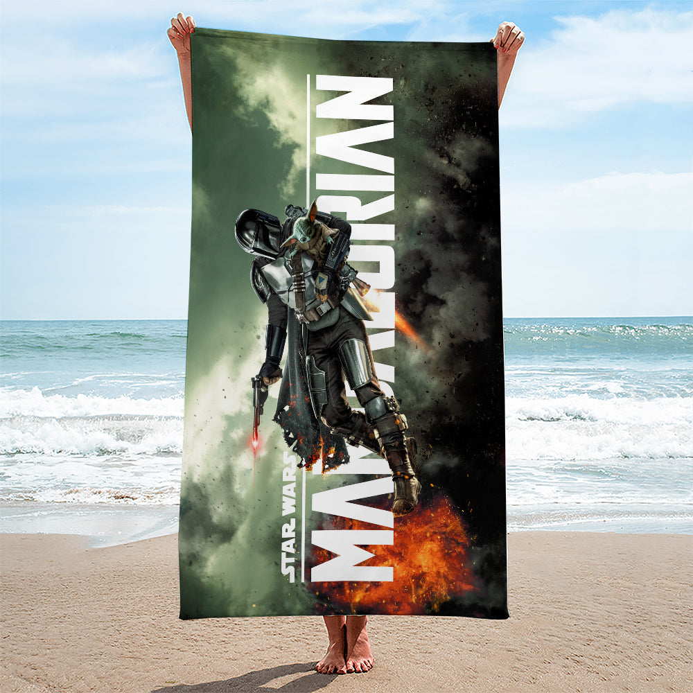 Star Wars x The Mandalorian Rectangle Beach Towel – TMTHU2597