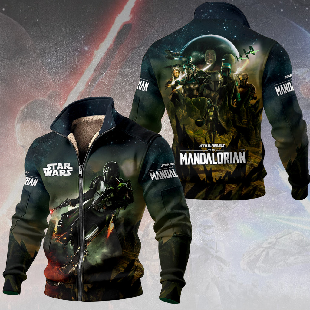 Star Wars x The Mandalorian Thick Knit Fleece Jacket – TMTHU2583