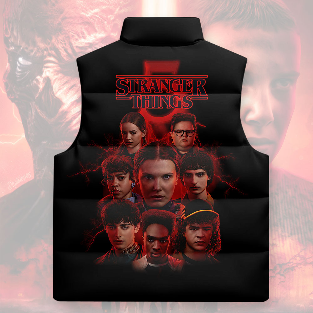 Stranger Things 3D Sleeveless Down Jacket – GNENEW785