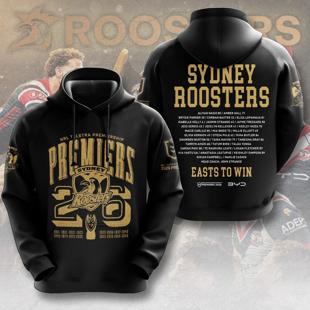 Sydney Roosters 2026 NRL Premiers 3D Apparel – MAITM15306