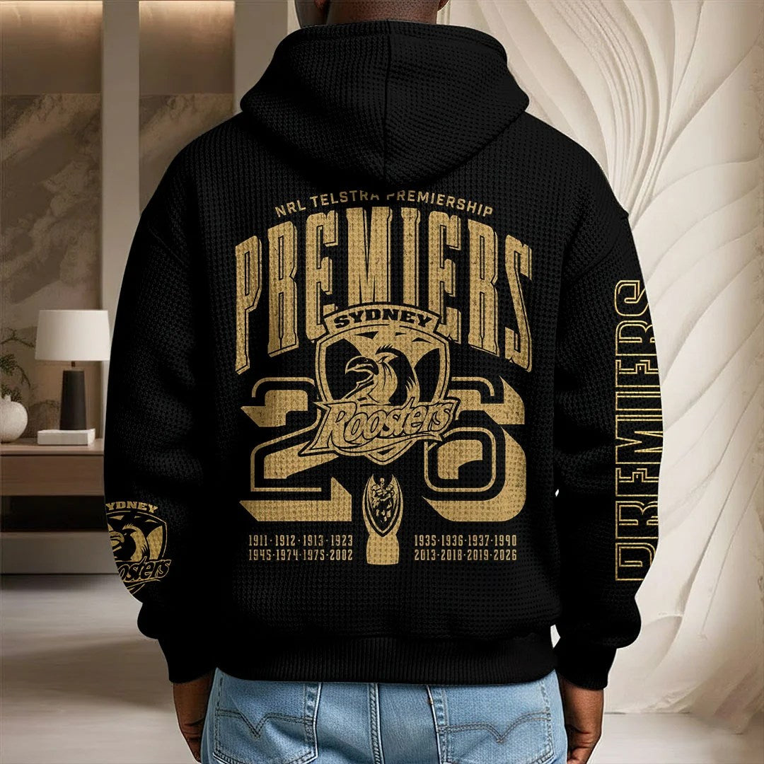 Sydney Roosters 2026 NRL Premiers 3D Unisex Waffle Hoodie – MAITM15304