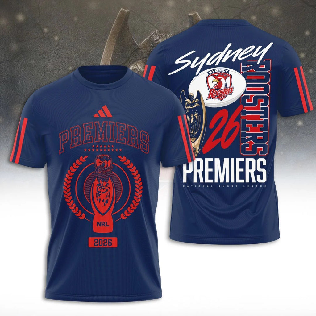 Sydney Roosters 2026 NRL Premiers 3D Apparel – TANTN26176