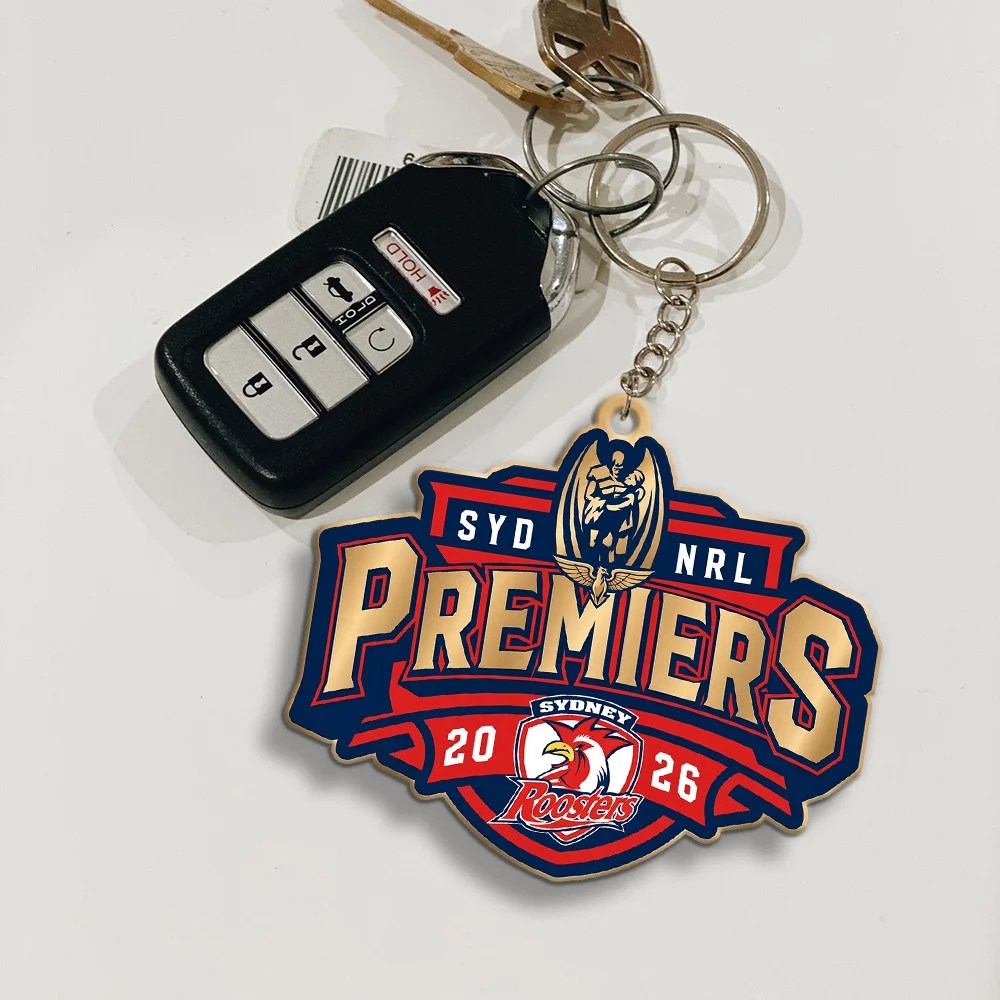 Sydney Roosters 2026 NRL Premiers Custom Shape 1-sided Keychain – MAITM15307