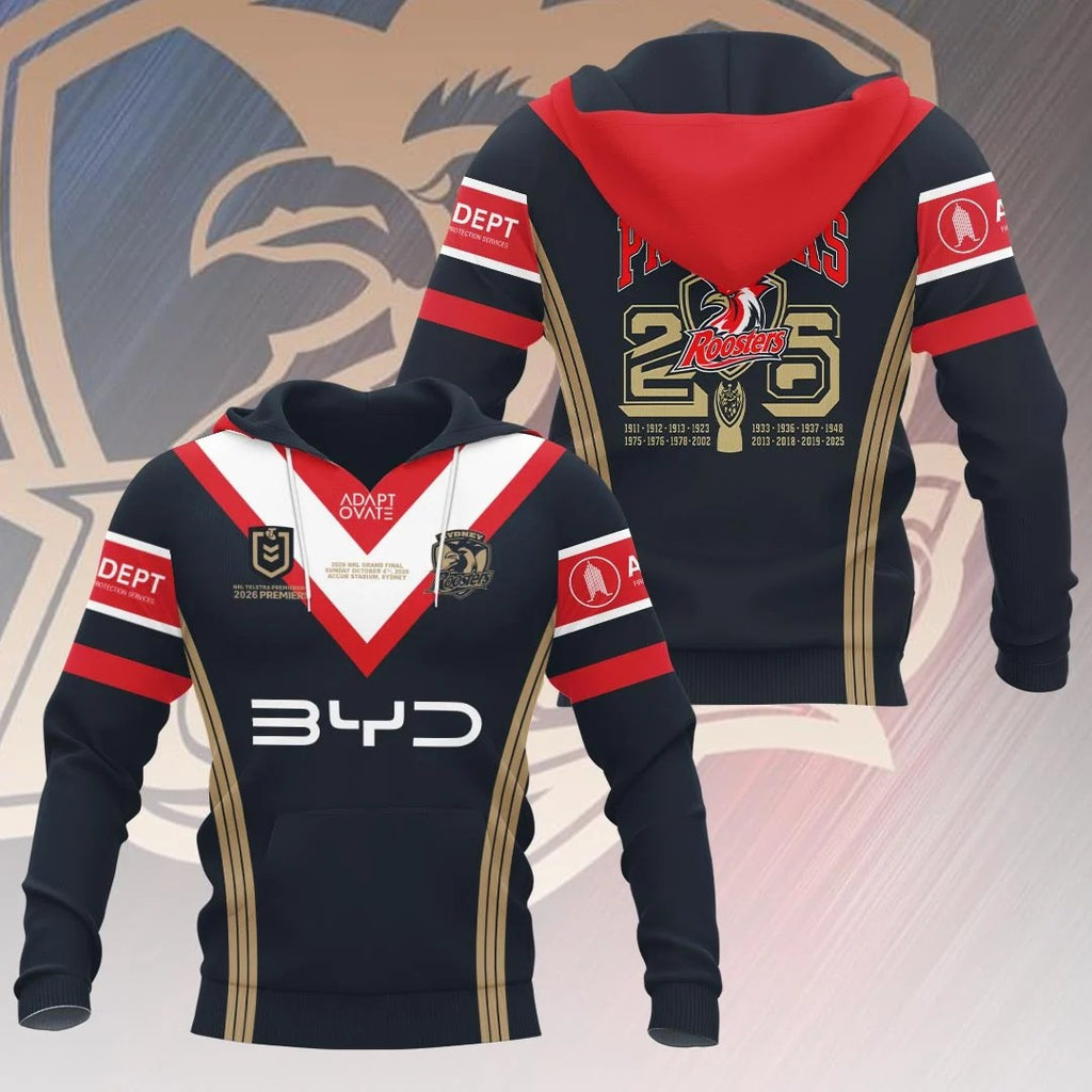 Sydney Roosters 2026 Premiers 3D Apparel – HOATT21446