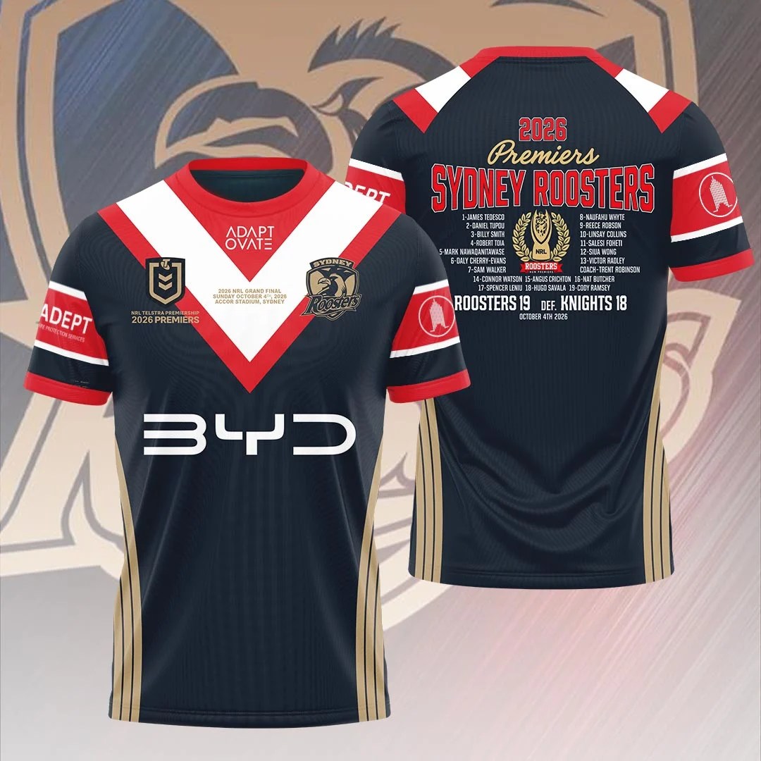 Sydney Roosters 2026 Premiers 3D Apparel – HOATT21445