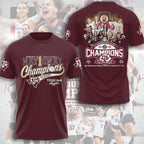 Texas A&M 2025 Women's Volleyball National Champions 3D Apparel – TMTHU2816